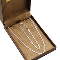 Kit Prata 925 Groumet Escama de Peixe: Estilo e Garantia - imagem 1