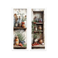 Kit 2 Quadros 18x45 cm para Cozinha Gourmet com Vidro - Estilo Moderno e Elegante (Preto) - imagem 4