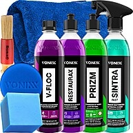 Kit Prizm Shampoo V-floc Restaurax Sintra Fast Pincel Vonixx – Limpeza Completa com Qualidade Profissional - imagem 1