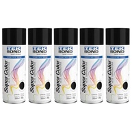 Kit 5 Tintas Spray Preto Brilhante Alta Temperatura - Aerossol 350ml | Resistência Profissional - imagem 2