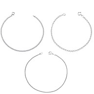 Kit Pulseiras Prata 925: Bismark, Elo e Pipoca - imagem 1