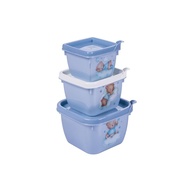 Kit 3 Potes Quadrados Decorados Infantil Conect Menino - Organização Criativa e Segura - imagem 1