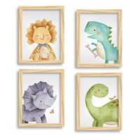 Kit de Quadros Dinossauros para Quarto Infantil - 4 Quadros Decorativos em Alta Definição - imagem 2