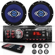 Kit Rádio MP3 Bluetooth + Alto Falantes 6" - imagem 1