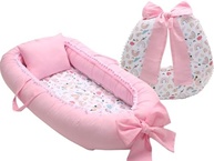 Kit Ninho Redutor de Berço com Almofada de Amamentação Rosa - Segurança e Conforto para Bebês - imagem 2