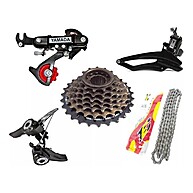 Kit Relação Bike 21v Completo – Câmbios, Corrente e Catraca - imagem 1