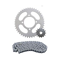 Kit Relação Transmissão Yamaha YBR 125: Pinhão, Coroa e Corrente 428H118L - imagem 1