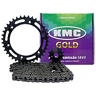 Kit Relação XR 250 Tornado: Coroa, Corrente e Pinhão KMC - imagem 1