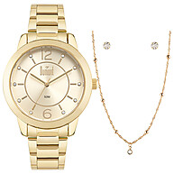 Kit Relógio Feminino Dumont Lady Dourado - imagem 1