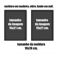 Kit 2 Quadros 18x24 cm Cozinha Vintage com Vidro - Estilo Gourmet Retro - imagem 5