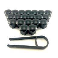 Kit 20 Capas Protetoras Sextavadas 17mm para Parafusos de Roda (Preto) + Chave de Remoção - imagem 2
