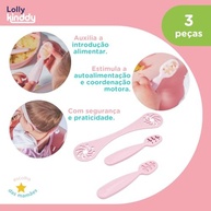 Lolly Kit Colher Treinamento Dippy Rosa - Massagem Gengival e Introdução Alimentar - imagem 5