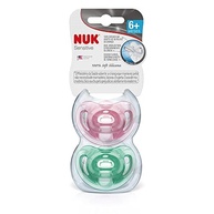 NUK Kit com 2 Chupetas Sensitive Soft 100% Silicone Rosa/Lilás - Tam 2 (6-18 Meses) - imagem 2