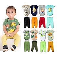 Kit Roupa Bebê Menino: 10 Peças Algodão (Body + Calça) - imagem 1