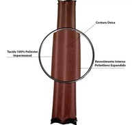 Kit 2 Protetores de Porta 100cm Marrom: Adeus Insetos, Poeira e Ruído! - imagem 3