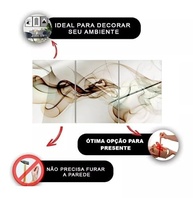 Kit 3 Quadros Decorativos Abstrato Fios Fumaça - Moderno para Sala e Quarto - imagem 4