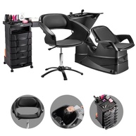 Kit Salão de Beleza Dompel: Cadeira, Lavatório e Carrinho - imagem 1
