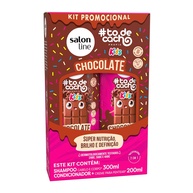 Kit Salon Line To de Cacho Kids Chocolate: Shampoo, Condicionador e Creme para Cachos Infantil - imagem 1