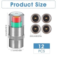 Kit 12 Tampas Monitor de Pressão Pneu Carro 3 Cores - Segurança e Eficiência - imagem 3