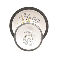 Kit Zoo Prato e Tigela Infantil Colorido com Ventosa - Seguro e Divertido - imagem 3