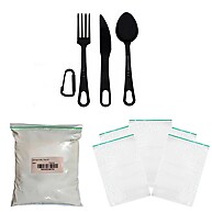 Kit Sobrevivência: Zip Lock + Cal + Talher - imagem 1