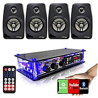 Kit Som Ambiente Orion: 4 Caixas + Amplificador Bluetooth - imagem 1