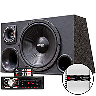 Kit Som Trio 12 com Subwoofer Leson e Amplificador Bluetooth - imagem 1