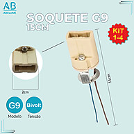 Kit Soquete Lâmpada G9 15CM Bivolt – Instalação Fácil! - imagem 1