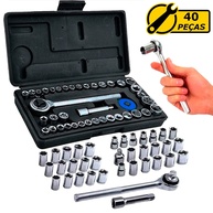 Kit Soquetes 40 Peças: A Ferramenta Completa! - imagem 1