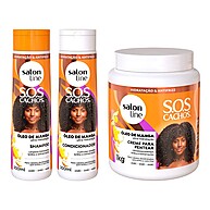 Kit SOS Cachos Óleo de Manga: Shampoo, Condicionador e Creme para Pentear - imagem 1