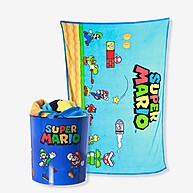 Kit Super Mario: Manta e Balde para Sua Maratona! - imagem 1