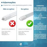 Kit 10 Soquetes T8 Fluorescente/LED com Rabicho: Conexão Segura e Certificada pelo Inmetro - imagem 4