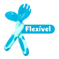 Kit Talheres Bebê Flexível Termossensível com Garfo e Colher - Segurança e Conforto nas Refeições Infantil - imagem 4