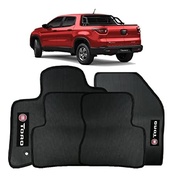 Jogo de Tapete Borracha Fiat Toro 2016-2024: Kit 4 Peças Lavável com Logo Bordado - imagem 4