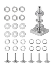 Kit 6 Parafusos T M6x35mm Inox 304 para Rack de Teto - Fixação Segura e Durável - imagem 1