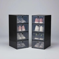 Kit 6 Caixas Organizadoras para Sapatos Empilháveis - Transparente com Design Moderno - imagem 5