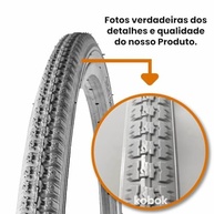 Pneu Traseiro Maciço 24x1 3/8 Cinza para Cadeira de Rodas - Kit com 2 Unidades - imagem 3