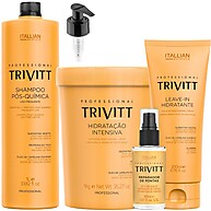 Kit Trivitt: Shampoo, Hidratação, Leave-in e Reparador de Pontas - imagem 1