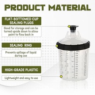 Kit Forros e Tampa para Pistola de Pintura Descartável 650ml - 50 Unidades - imagem 4