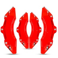 Kit 4 Capas de Pinça de Freio Universal com Logo e Cola - Estilo Tuning Vermelho - imagem 1