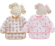 Babador Manga Longa BLW Kit 2 Unidades - Flamingo e Ursinho | Proteção Estilosa para Refeições Baby-Led Weaning - imagem 3