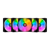 Kit Ventoinhas TGT Striker 5x120mm | Iluminação Rainbow | Fluxo de Ar de 52.5 CFM | Baixo Nível de Ruído | Conector Molex 4 Pinos | SKU: TGT-STK5-BLRBW - imagem 2