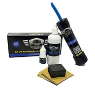 KIT Verniz p/recuperação De Farol e Lanternas a Vapor Uv Polimero fácil aplicação hobby prático prime auto recupera brilho amarelos e trincado - imagem 5