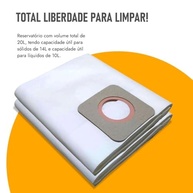 Kit 6 Sacos Descartáveis para Aspirador Wap GTW10, GTW Inox12, GTW Inox20, Maré e Biovac 10 - Proteção Total e Higiene - imagem 5