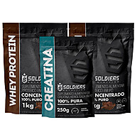 Kit Whey Protein + Creatina 100% Importado - Soldiers Nutrition - imagem 1