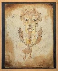 Angelus Novus (1920) de Paul Klee - Reprodução em Canvas de Alta Qualidade - imagem 1