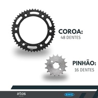 Kit Relação KMC NXR Bros 160 e XRE 190 (2015-2025) - Aço 1045 Resistente - imagem 4