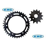 Kit Relação XR 250 Tornado: Coroa, Corrente e Pinhão KMC - imagem 2