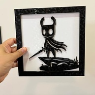 Quadro Decorativo Hollow Knight - Design Exclusivo 20x20cm com Textura em Alto Relevo - imagem 3
