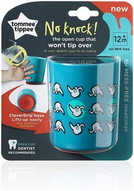 Copo Infantil Anti-queda No Knock 190 ML Azul com Design Cachorrinhos - Base Adesiva Clever-Grip para Mesa - imagem 1